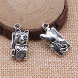 10pcs 23x11mm Charm Lucky Cat To Attract Money Cat Charms For Attracting Money Chinese Lucky Cat Charms ef3676