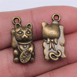 10pcs 23x11mm Charm Lucky Cat To Attract Money Cat Charms For Attracting Money Chinese Lucky Cat Charms ef3676