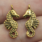 WYSIWYG 10pcs 23x11mm Seahorse Pendant For Jewelry Making Seahorse Pendants Charm Hippocampus Charms