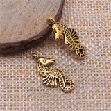 WYSIWYG 10pcs 23x11mm Seahorse Pendant For Jewelry Making Seahorse Pendants Charm Hippocampus Charms