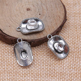 10pcs 23x13mm 4 Colors Cowboy Hat Charm Pendants For Jewelry Making ef0793