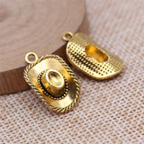 10pcs 23x13mm 4 Colors Cowboy Hat Charm Pendants For Jewelry Making ef0793