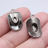 10pcs 23x13mm 4 Colors Cowboy Hat Charm Pendants For Jewelry Making ef0793