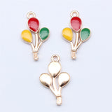 WYSIWYG 10pcs 23x14mm KC Gold Color Enamel Balloon Charms Pendant For DIY Jewelry Making Handmade Jewelry Craft Findings
