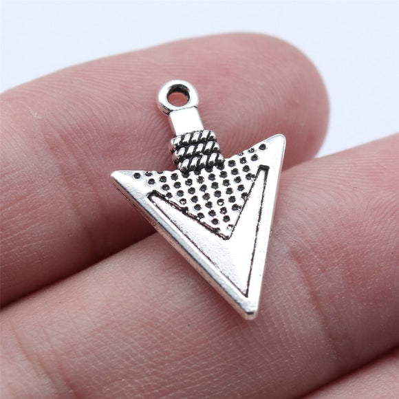 WYSIWYG 10pcs 23x15mm Awl Charms For Jewelry Making Vintage Antique Silver Color Antique Bronze Color Jewelry Findings