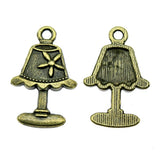 WYSIWYG 10pcs 23x15mm Table Lamp Charms For Jewelry Making Antique Bronze Color Charms Pendants Jewelry Accessories