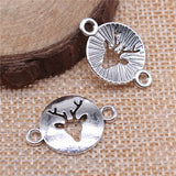 WYSIWYG 10pcs 23x16mm Pendant Deer Connector Reindeer Connector Charm Pendants For Jewelry Making Deer Connector Pendants