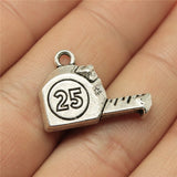 WYSIWYG 10pcs 23x16mm Tape Measure Charms DIY Jewelry Findings Antique Silver Color Antique Bronze Color For Jewelry Making
