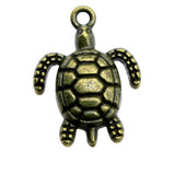 WYSIWYG 10pcs 23x17mm 2 Colors Antique Silver Color Antique Bronze Pendant Turtle Pendants Tortoise Charm Turtle