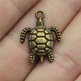 WYSIWYG 10pcs 23x17mm 2 Colors Antique Silver Color Antique Bronze Pendant Turtle Pendants Tortoise Charm Turtle