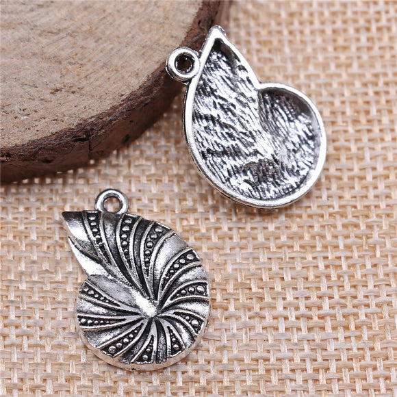 WYSIWYG 10pcs 23x17mm Shell Conch Charm Pendants For Jewelry Making Bracelet DIY Accessories