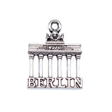 WYSIWYG 10pcs 23x18mm Antique Silver Color Brandenburg Gate Charms For Jewelry Making