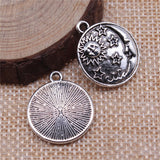 WYSIWYG 10pcs 23x20mm Antique Silver Color Antique Bronze Color Sun Stars Moon Charms For Jewelry Making DIY Jewelry Findings EF3790