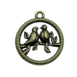 WYSIWYG 10pcs 23x20mm Birds Charms Antique Bronze Color Charms For Jewelry Making Jewelry Findings