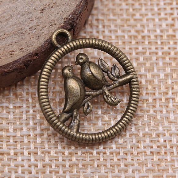 WYSIWYG 10pcs 23x20mm Birds Charms Antique Bronze Color Charms For Jewelry Making Jewelry Findings