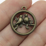 WYSIWYG 10pcs 23x20mm Birds Charms Antique Bronze Color Charms For Jewelry Making Jewelry Findings
