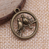 WYSIWYG 10pcs 23x20mm Birds Charms Antique Bronze Color Charms For Jewelry Making Jewelry Findings