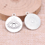 WYSIWYG 10pcs 23x20mm Eye Charms For Jewelry Making Antique Silver Plated Antique Bronze Color Jewelry Findings