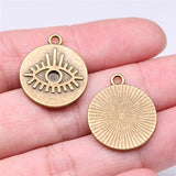 WYSIWYG 10pcs 23x20mm Eye Charms For Jewelry Making Antique Silver Plated Antique Bronze Color Jewelry Findings