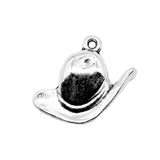 WYSIWYG 10pcs 23x20mm Hat Charms For Jewelry Making DIY Jewelry Findings Antique Silver Color Antique Bronze Color