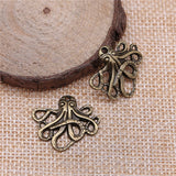 WYSIWYG 10pcs 23x20mm Pendant Small Octopus Small Octopus Charm Pendants For Jewelry Making Small Octopus Pendants