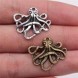 WYSIWYG 10pcs 23x20mm Pendant Small Octopus Small Octopus Charm Pendants For Jewelry Making Small Octopus Pendants