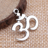 WYSIWYG 10pcs 23x21mm Om Charms DIY Jewelry Findings Antique Silver Color Antique Bronze Color For Jewelry Making