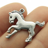 WYSIWYG 10pcs 23x25mm Horse Charms Antique Silver Color Pendant Charms For Jewelry Making Jewelry Accessories