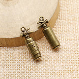 WYSIWYG 10pcs 23x6x6mm Fire Extinguisher Charms For Jewelry Making Antique Silver Color Antique Bronze Color DIY Jewelry Making