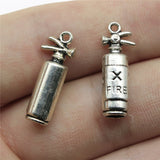 WYSIWYG 10pcs 23x6x6mm Fire Extinguisher Charms For Jewelry Making Antique Silver Color Antique Bronze Color DIY Jewelry Making