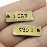 0pcs 24x10mm I Can Charms For Jewelry Making Jewelry Accessories Antique Silver Plated Antique Bronze Plated EF4125