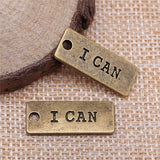 0pcs 24x10mm I Can Charms For Jewelry Making Jewelry Accessories Antique Silver Plated Antique Bronze Plated EF4125
