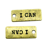0pcs 24x10mm I Can Charms For Jewelry Making Jewelry Accessories Antique Silver Plated Antique Bronze Plated EF4125