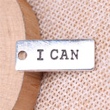 0pcs 24x10mm I Can Charms For Jewelry Making Jewelry Accessories Antique Silver Plated Antique Bronze Plated EF4125
