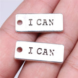0pcs 24x10mm I Can Charms For Jewelry Making Jewelry Accessories Antique Silver Plated Antique Bronze Plated EF4125