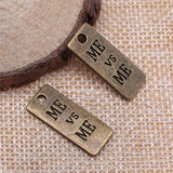 WYSIWYG 10pcs 24x10mm Me V-S Me Charms DIY Jewelry Findings Antique Silver Color Antique Bronze Color For Jewelry Making