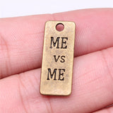 WYSIWYG 10pcs 24x10mm Me V-S Me Charms DIY Jewelry Findings Antique Silver Color Antique Bronze Color For Jewelry Making