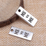 WYSIWYG 10pcs 24x10mm Me V-S Me Charms DIY Jewelry Findings Antique Silver Color Antique Bronze Color For Jewelry Making