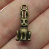 10pcs 24x10x8mm 3D Rabbit Charms For Jewelry Making Antique Silver Color Antique Bronze Color DIY Jewelry Making h1131