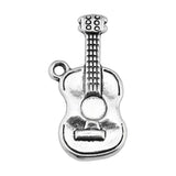 WYSIWYG 10pcs 24x11mm Guitar Charms Antique Silver Color Pendant Charms For Jewelry Making Jewelry Accessories