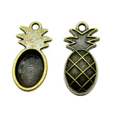 WYSIWYG 10pcs 24x12mm Pineapple Charms Pendants For Jewelry Making Antique Silver Plated Antique Bronze Color Jewelry Findings