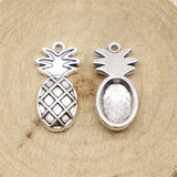 WYSIWYG 10pcs 24x12mm Pineapple Charms Pendants For Jewelry Making Antique Silver Plated Antique Bronze Color Jewelry Findings