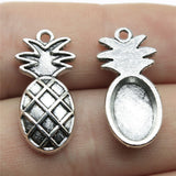 WYSIWYG 10pcs 24x12mm Pineapple Charms Pendants For Jewelry Making Antique Silver Plated Antique Bronze Color Jewelry Findings