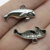 WYSIWYG 10pcs 24x13mm Manatee Charms Antique Silver Color Pendant Charms For Jewelry Making Jewelry Findings