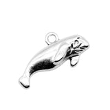WYSIWYG 10pcs 24x13mm Manatee Charms Antique Silver Color Pendant Charms For Jewelry Making Jewelry Findings