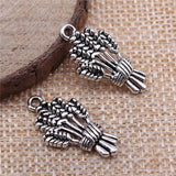 10pcs 24x13mm Wheat Rice Charm Pendants For Jewelry Making Antique Silver Color Wheat Pendants Charm ef1816