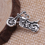 WYSIWYG 10pcs 24x15mm Antique Silver Color Motorcycle Charms Pendant For Jewelry Making DIY Jewelry Findings