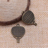WYSIWYG 10pcs 24x16mm Pendant Hot Air Balloon Charm Pendants For Jewelry Making 2 Colors Hot Air Balloon Pendants