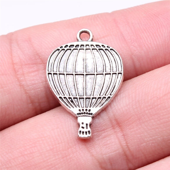 WYSIWYG 10pcs 24x16mm Pendant Hot Air Balloon Charm Pendants For Jewelry Making 2 Colors Hot Air Balloon Pendants