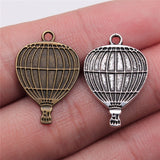 WYSIWYG 10pcs 24x16mm Pendant Hot Air Balloon Charm Pendants For Jewelry Making 2 Colors Hot Air Balloon Pendants